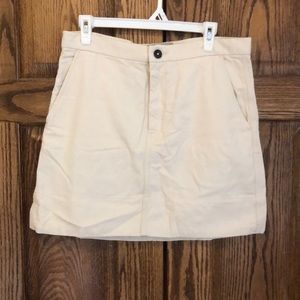 Everlane Women’s Cream Denim Mini Skirt